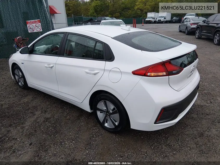 2020 HYUNDAI IONIQ VIN KMHC65LC3LU221521 — фото 3