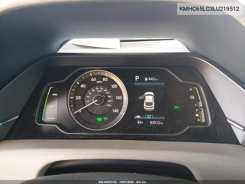 2020 HYUNDAI IONIQ VIN KMHC65LC3LU219512 — фото 7