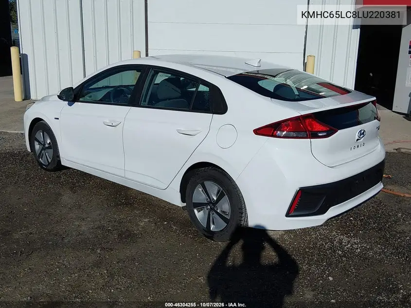 2020 HYUNDAI IONIQ VIN KMHC65LC8LU220381 — фото 3