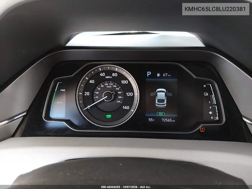 2020 HYUNDAI IONIQ VIN KMHC65LC8LU220381 — фото 7