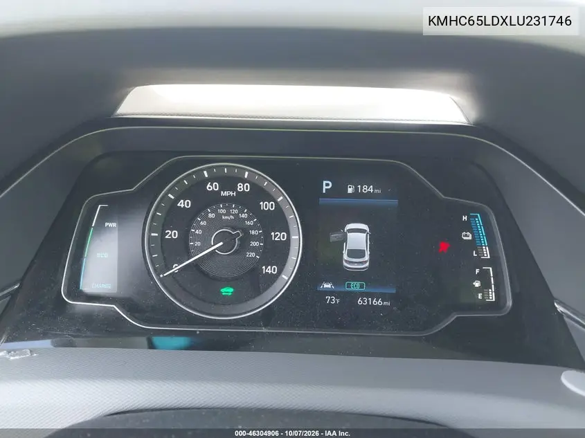 2020 HYUNDAI IONIQ VIN KMHC65LDXLU231746 — фото 7