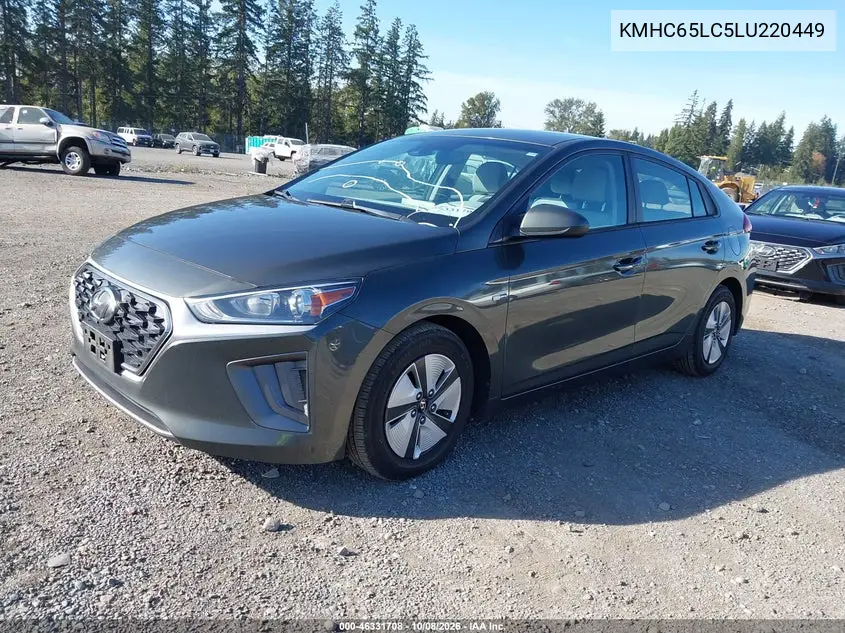 2020 HYUNDAI IONIQ VIN KMHC65LC5LU220449 — фото 2