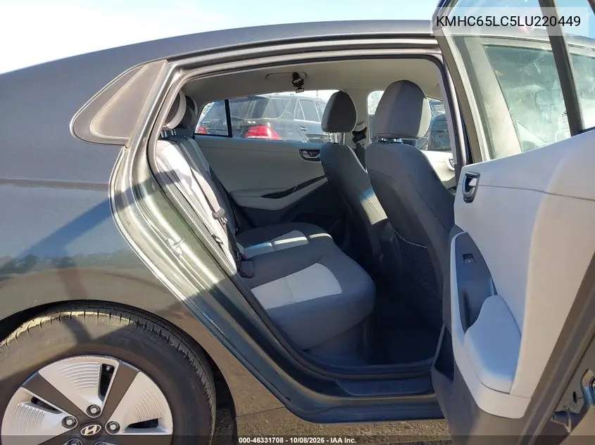 2020 HYUNDAI IONIQ VIN KMHC65LC5LU220449 — фото 8