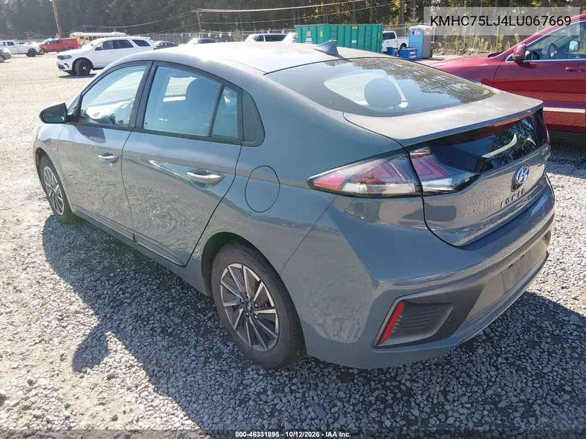 2020 HYUNDAI IONIQ VIN KMHC75LJ4LU067669 — фото 3