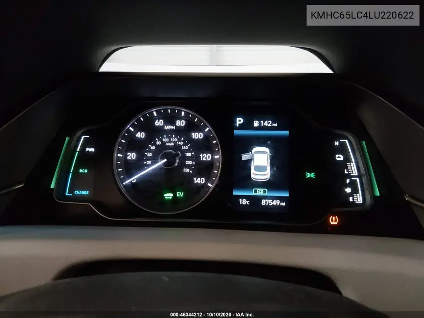 2020 HYUNDAI IONIQ VIN KMHC65LC4LU220622 — фото 7