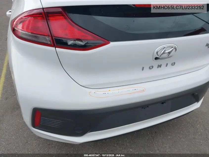 2020 HYUNDAI IONIQ VIN KMHC65LC7LU233252 — фото 13