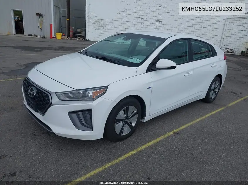 2020 HYUNDAI IONIQ VIN KMHC65LC7LU233252 — фото 2