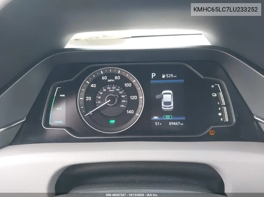 2020 HYUNDAI IONIQ VIN KMHC65LC7LU233252 — фото 7