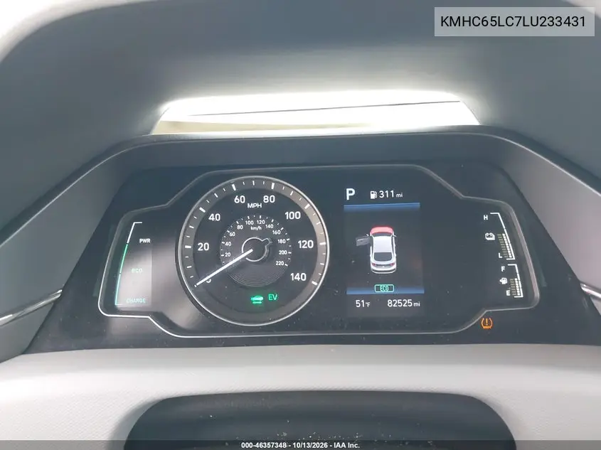 2020 HYUNDAI IONIQ VIN KMHC65LC7LU233431 — фото 7
