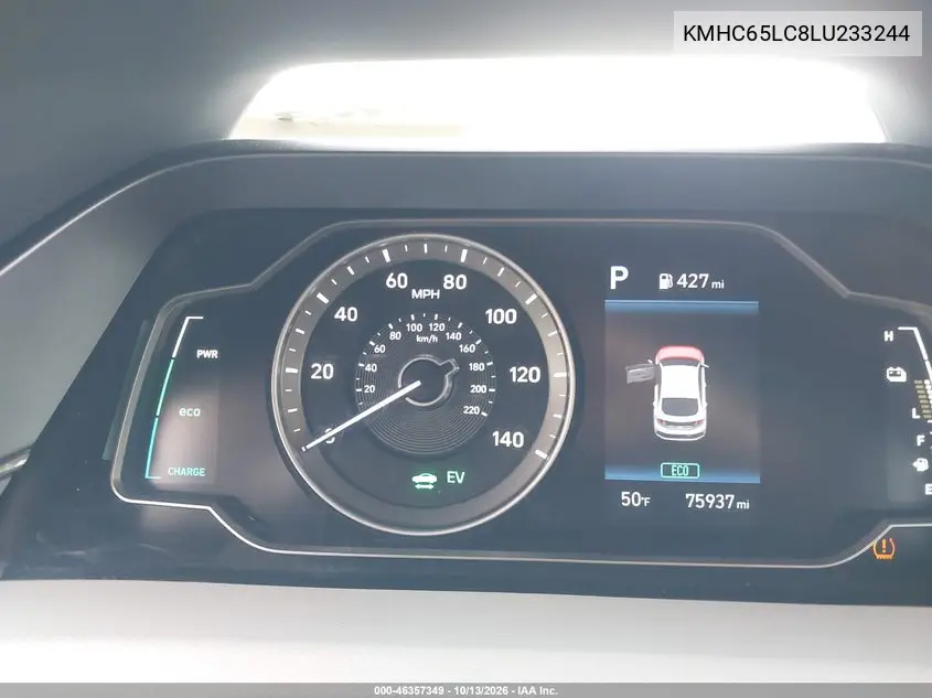 2020 HYUNDAI IONIQ VIN KMHC65LC8LU233244 — фото 7
