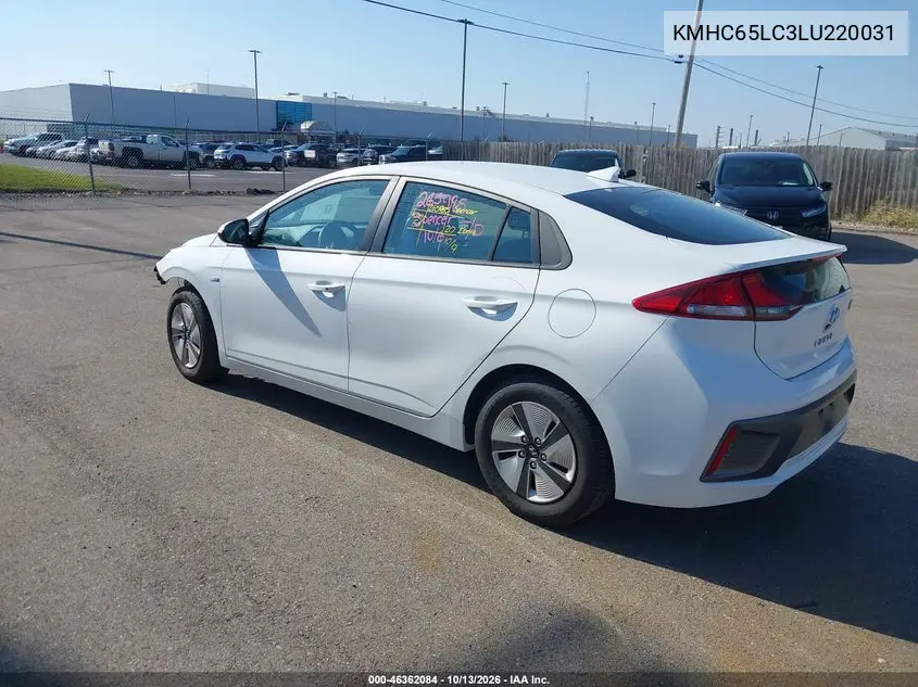 2020 HYUNDAI IONIQ VIN KMHC65LC3LU220031 — фото 3