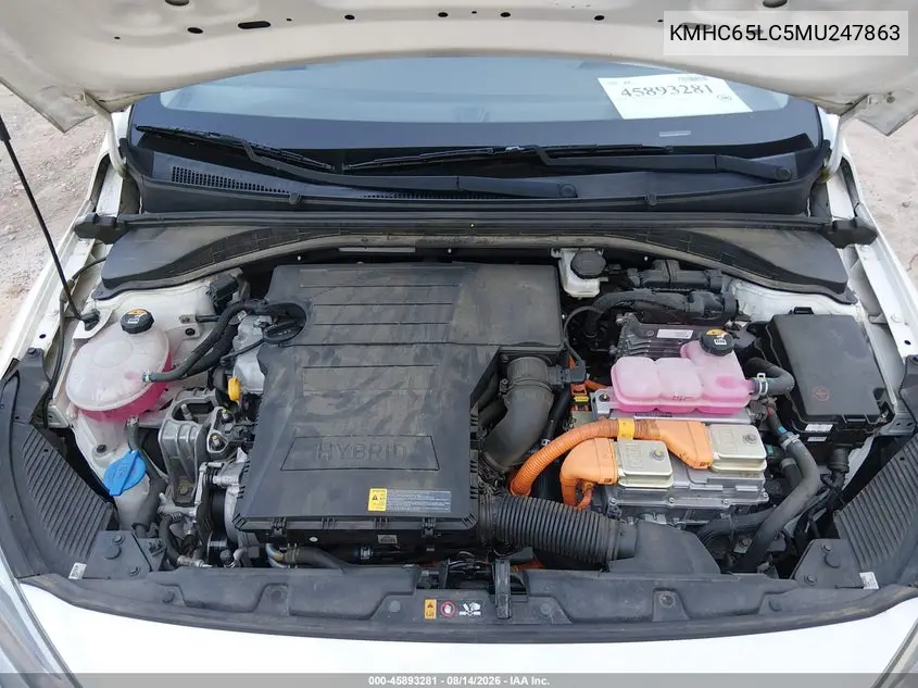 2021 HYUNDAI IONIQ VIN KMHC65LC5MU247863 — фото 10