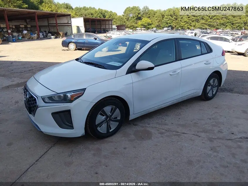 2021 HYUNDAI IONIQ VIN KMHC65LC5MU247863 — фото 2