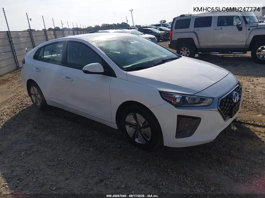 HYUNDAI IONIQ 2021, VIN KMHC65LC6MU247774