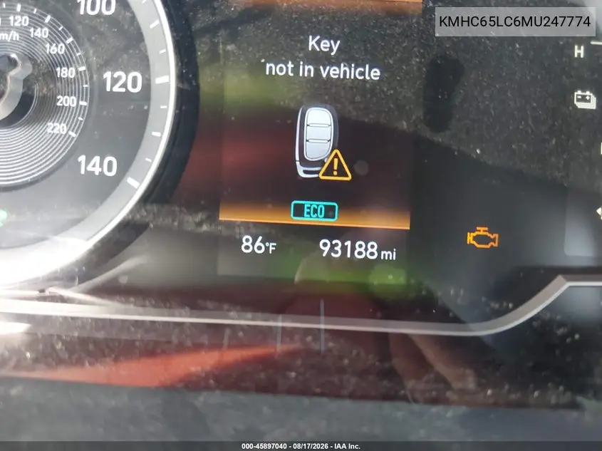 2021 HYUNDAI IONIQ VIN KMHC65LC6MU247774 — фото 18