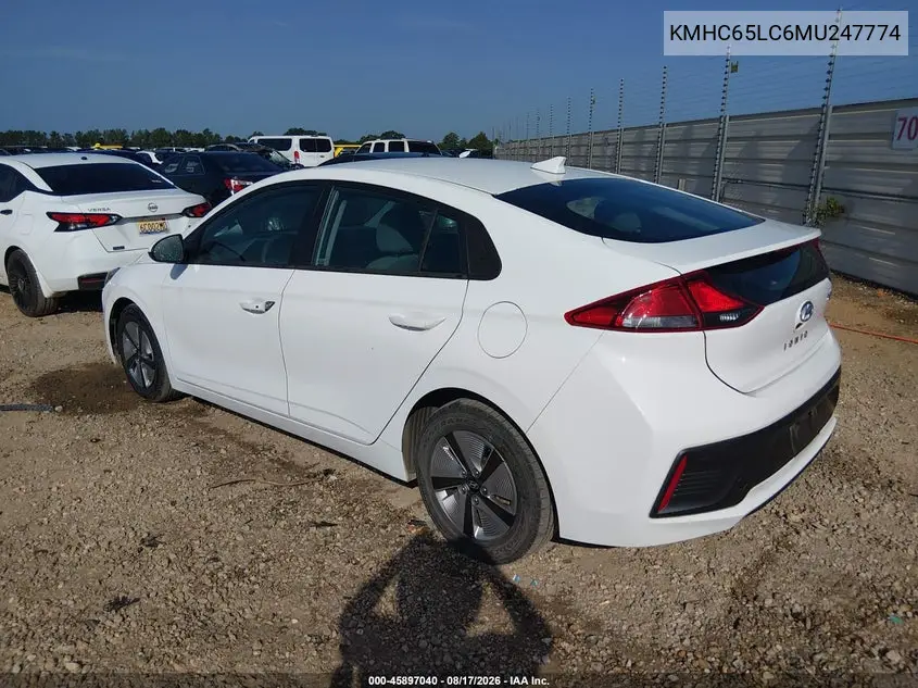 2021 HYUNDAI IONIQ VIN KMHC65LC6MU247774 — фото 3