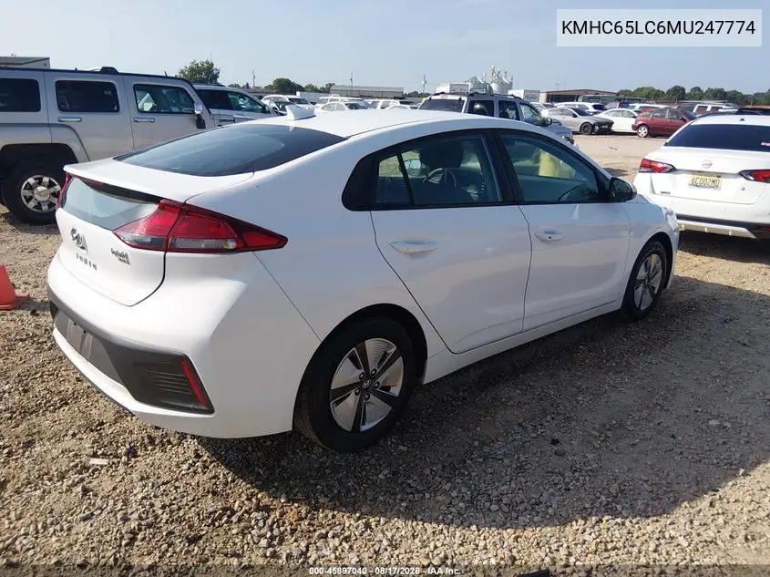 2021 HYUNDAI IONIQ VIN KMHC65LC6MU247774 — фото 4