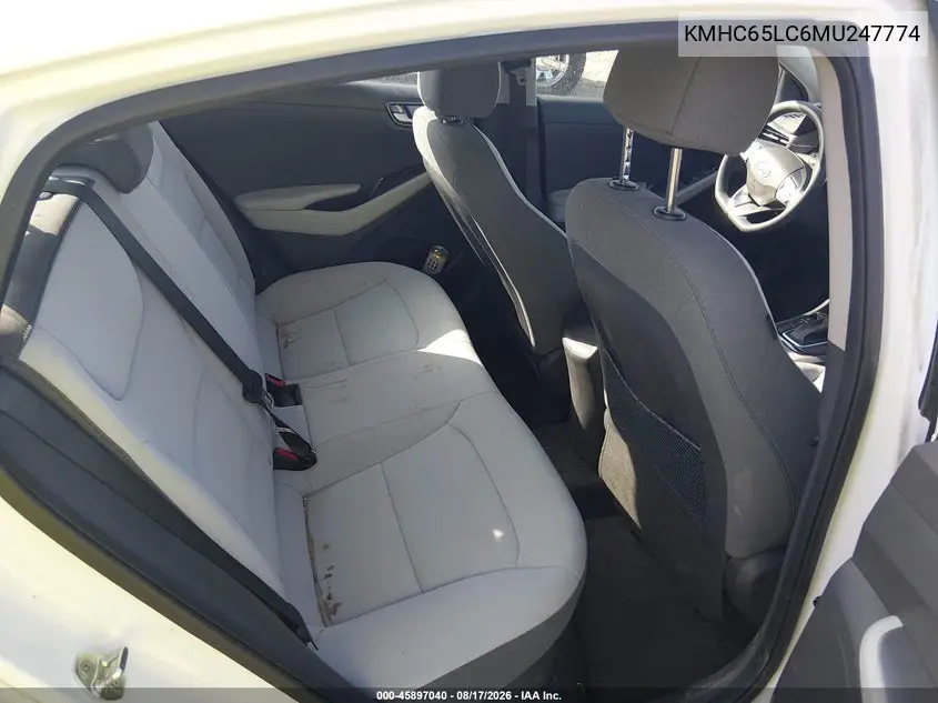 2021 HYUNDAI IONIQ VIN KMHC65LC6MU247774 — фото 8