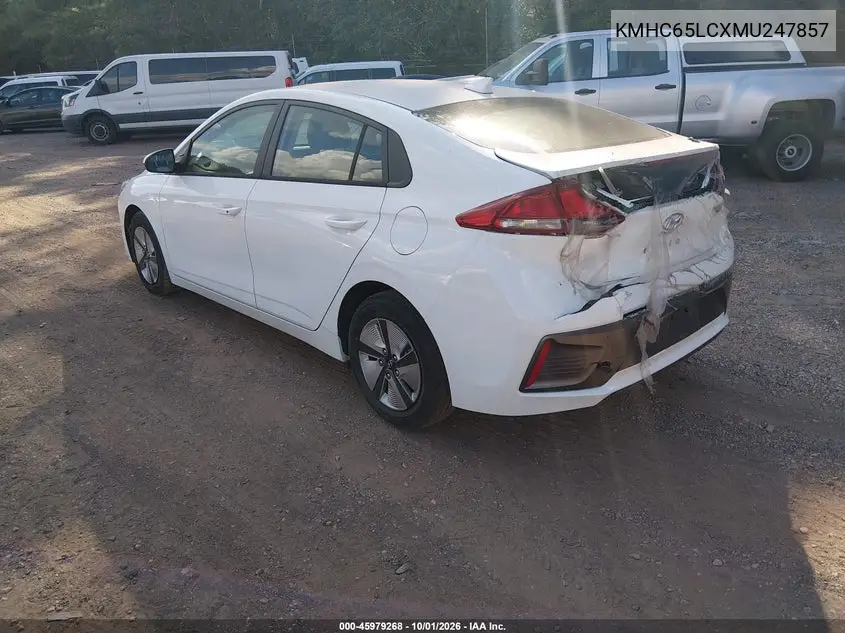 2021 HYUNDAI IONIQ VIN KMHC65LCXMU247857 — фото 3