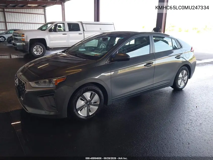2021 HYUNDAI IONIQ VIN KMHC65LC0MU247334 — фото 2