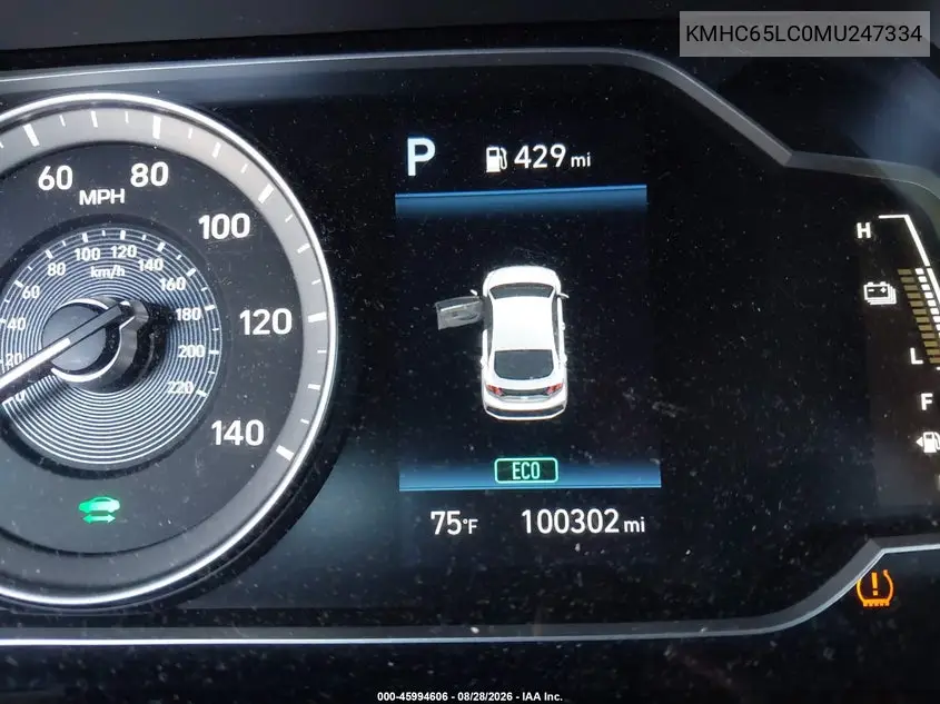 2021 HYUNDAI IONIQ VIN KMHC65LC0MU247334 — фото 20