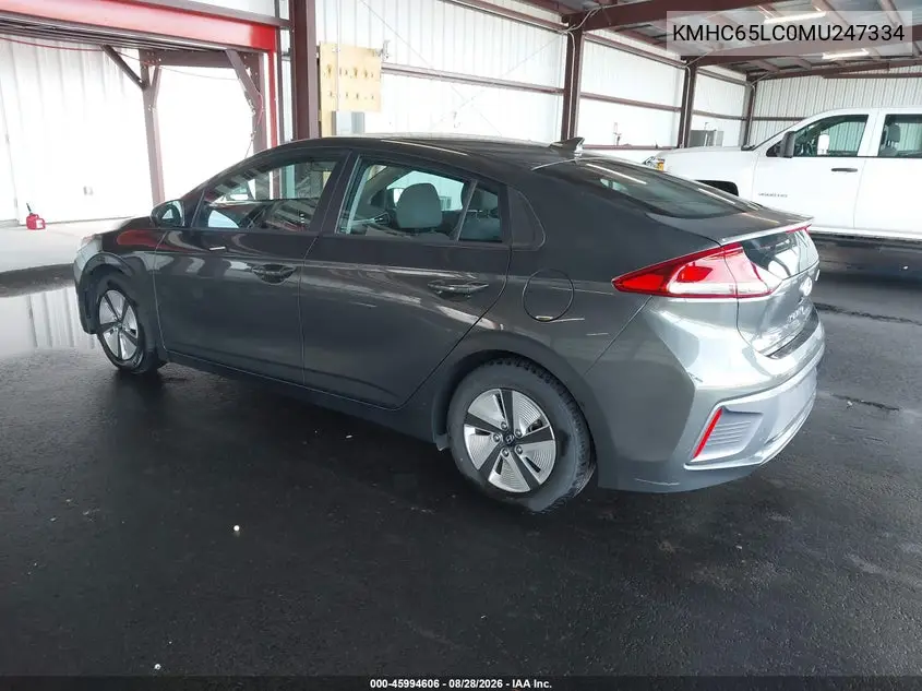 2021 HYUNDAI IONIQ VIN KMHC65LC0MU247334 — фото 3