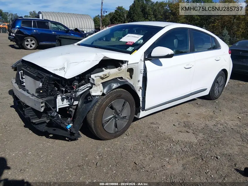 2022 HYUNDAI IONIQ VIN KMHC75LC5NU285737 — фото 2