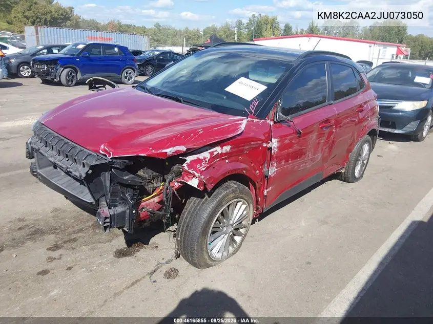 2018 HYUNDAI KONA VIN KM8K2CAA2JU073050 — фото 2