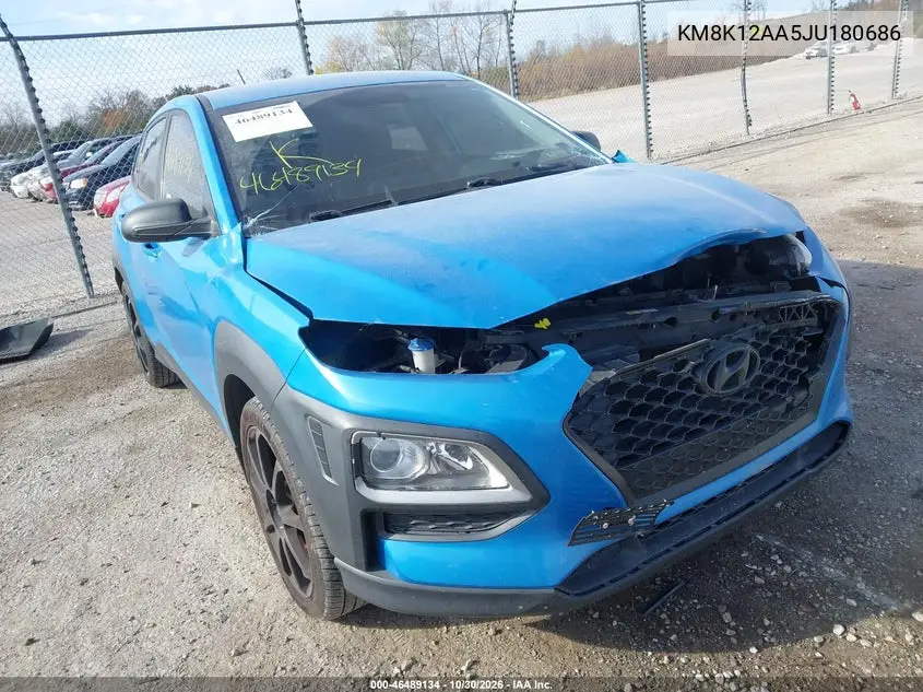 HYUNDAI KONA 2018, VIN KM8K12AA5JU180686