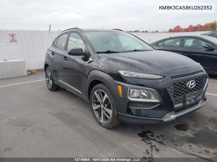 HYUNDAI KONA 2019, VIN KM8K3CA58KU262352