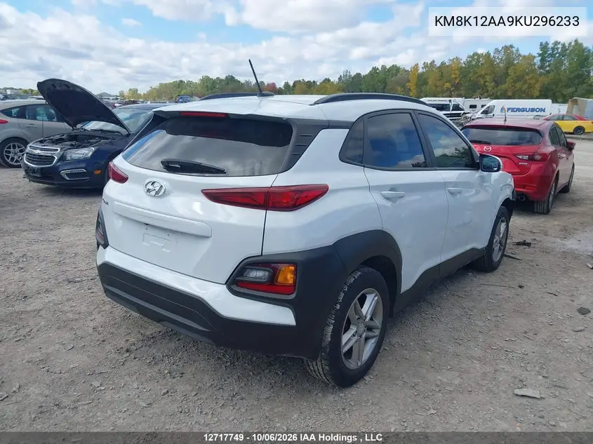 2019 HYUNDAI KONA VIN KM8K12AA9KU296233 — фото 4