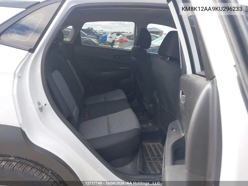 2019 HYUNDAI KONA VIN KM8K12AA9KU296233 — фото 8
