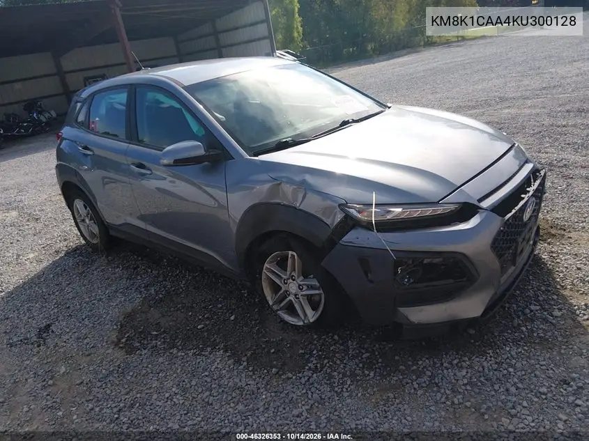 HYUNDAI KONA 2019, VIN KM8K1CAA4KU300128