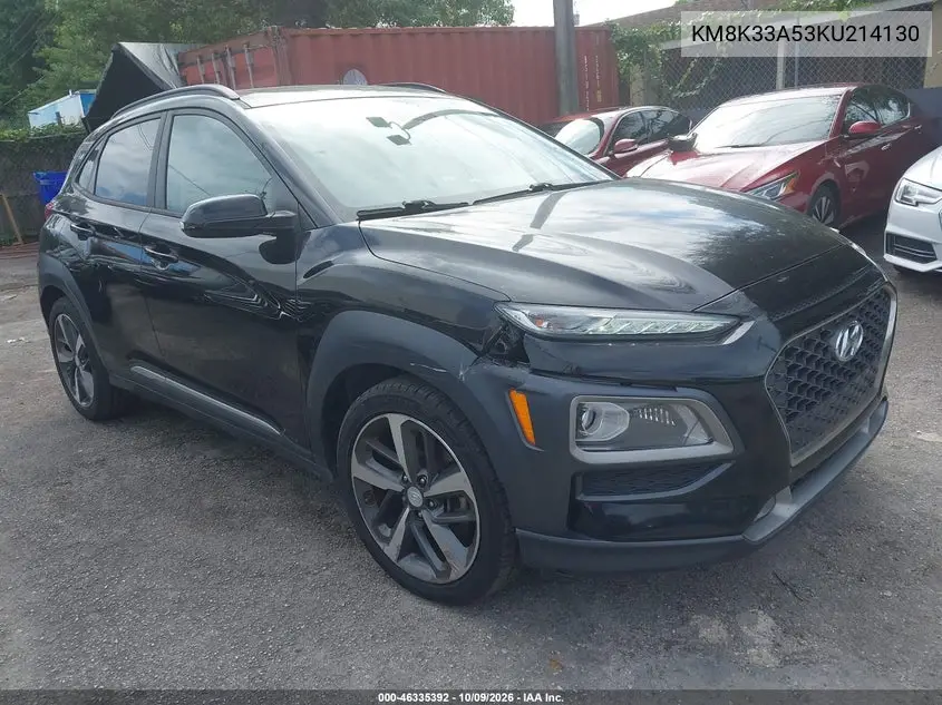 HYUNDAI KONA 2019, VIN KM8K33A53KU214130