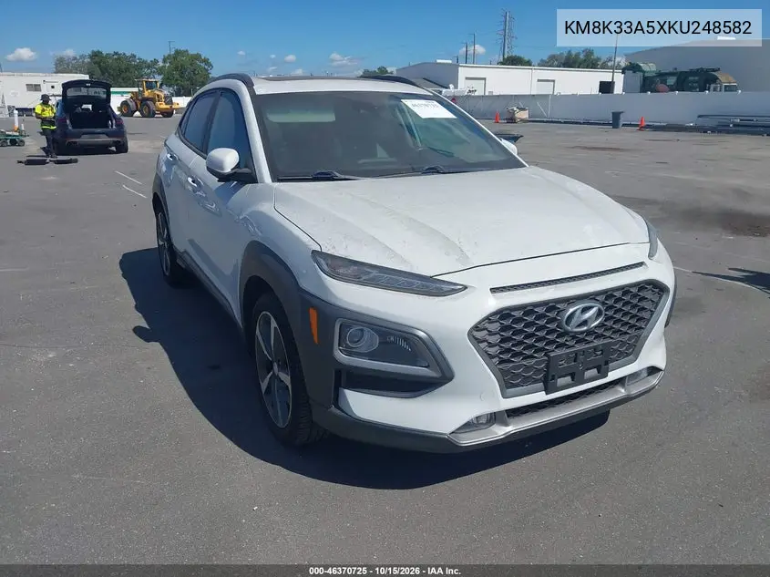 HYUNDAI KONA 2019, VIN KM8K33A5XKU248582