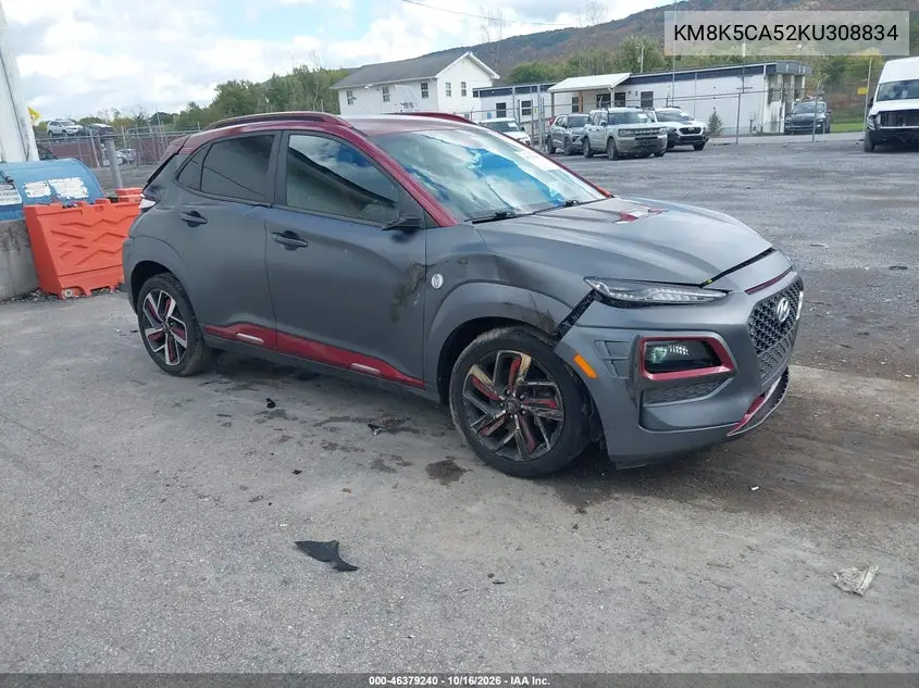 HYUNDAI KONA 2019, VIN KM8K5CA52KU308834