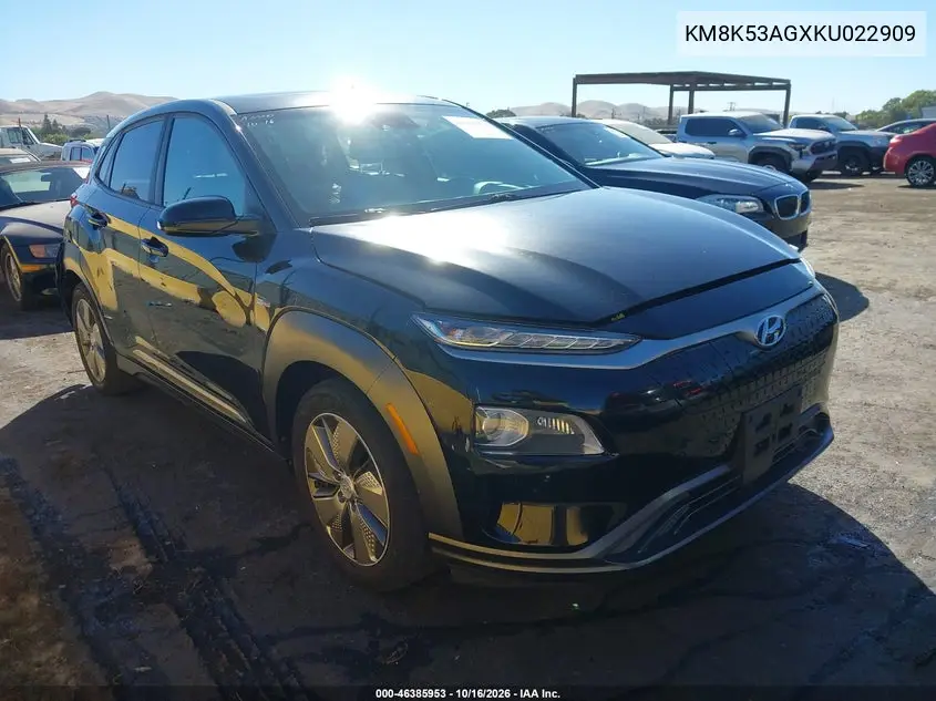 HYUNDAI KONA 2019, VIN KM8K53AGXKU022909