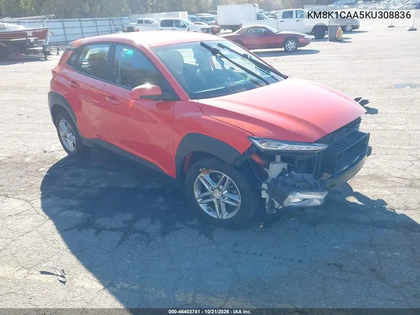 HYUNDAI KONA 2019, VIN KM8K1CAA5KU308836