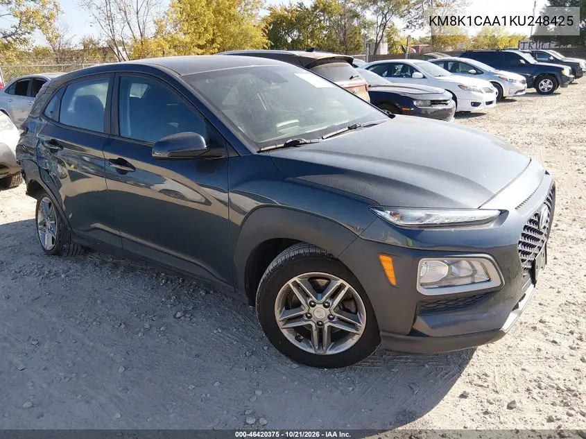 HYUNDAI KONA 2019, VIN KM8K1CAA1KU248425