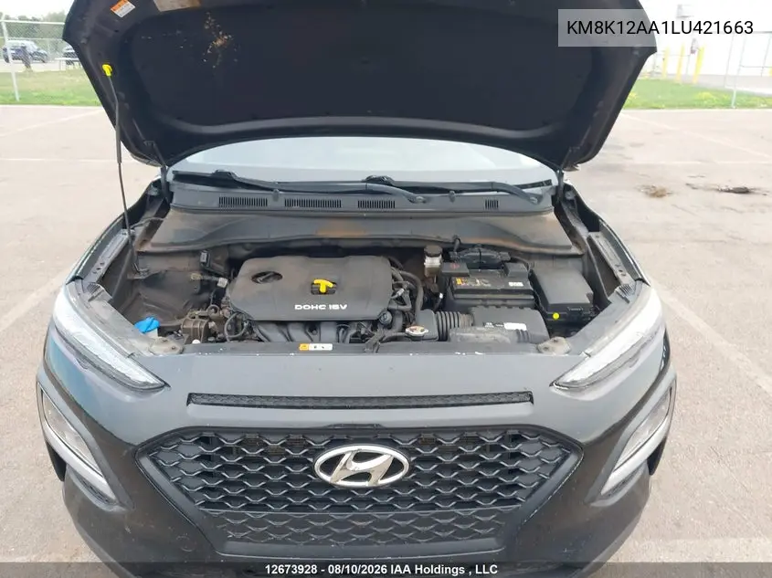 2020 HYUNDAI KONA VIN KM8K12AA1LU421663 — фото 10