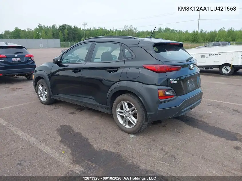 2020 HYUNDAI KONA VIN KM8K12AA1LU421663 — фото 3