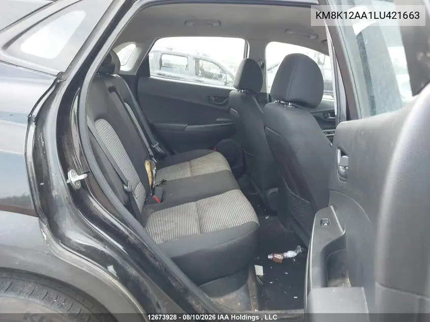 2020 HYUNDAI KONA VIN KM8K12AA1LU421663 — фото 8