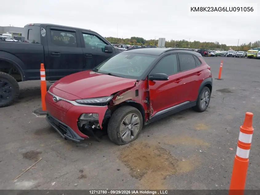 2020 HYUNDAI KONA VIN KM8K23AG6LU091056 — фото 2