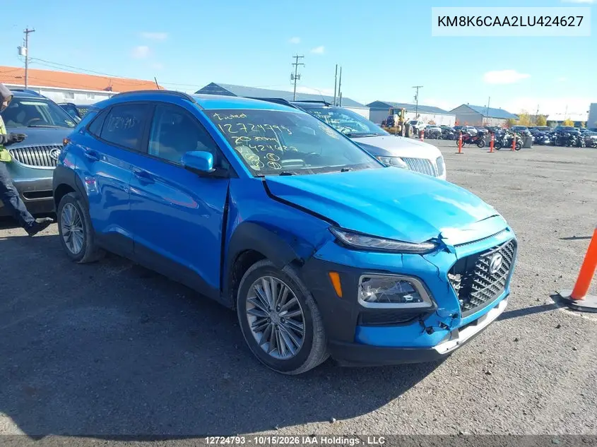 HYUNDAI KONA 2020, VIN KM8K6CAA2LU424627