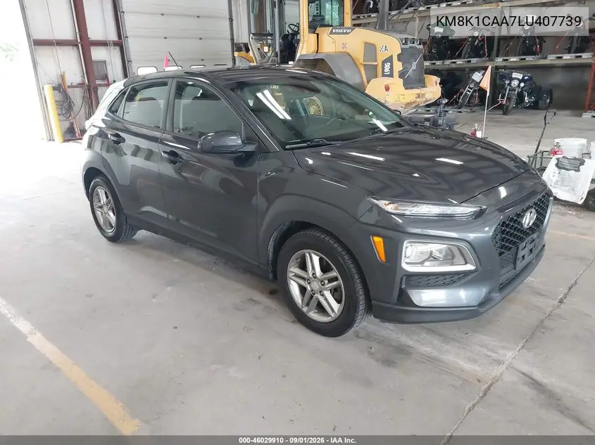 HYUNDAI KONA 2020, VIN KM8K1CAA7LU407739