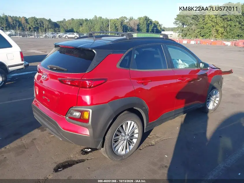 2020 HYUNDAI KONA VIN KM8K22AA7LU577011 — фото 4