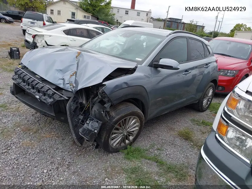 2020 HYUNDAI KONA VIN KM8K62AA0LU524929 — фото 2