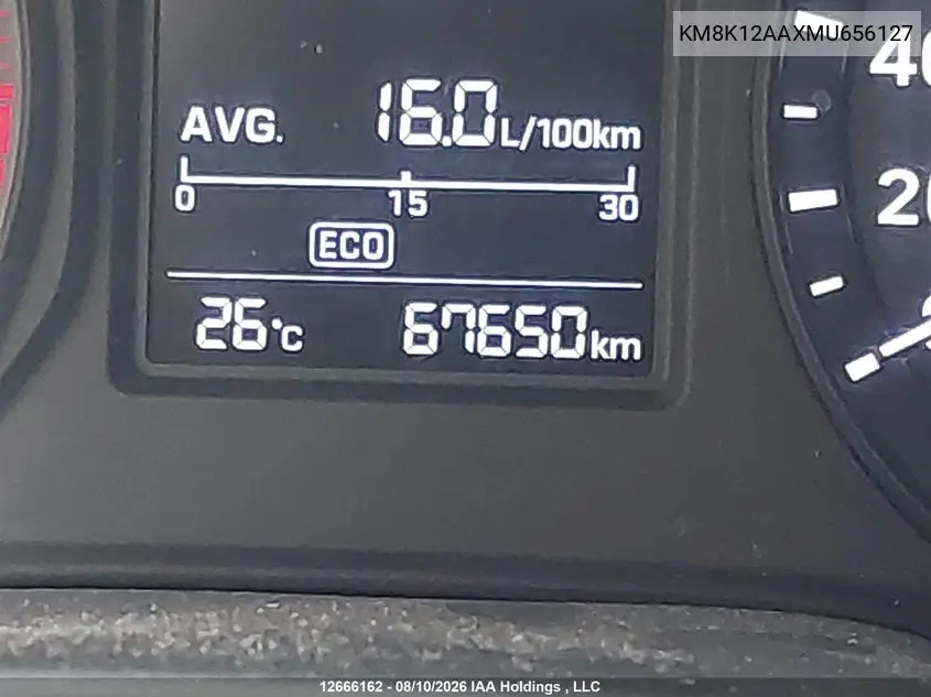 2021 HYUNDAI KONA VIN KM8K12AAXMU656127 — фото 14