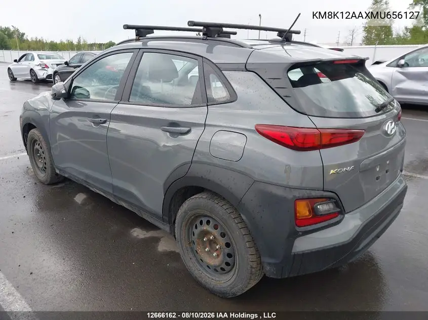2021 HYUNDAI KONA VIN KM8K12AAXMU656127 — фото 3