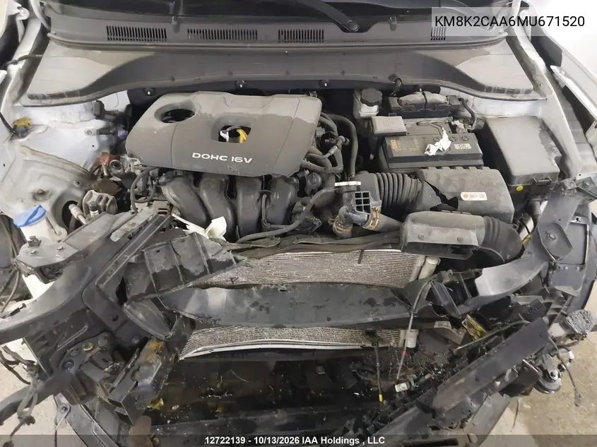 2021 HYUNDAI KONA VIN KM8K2CAA6MU671520 — фото 10